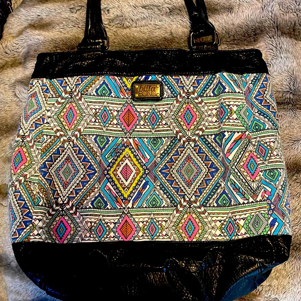 Big billabong beach bag/tote/purse. Canvas and pleather